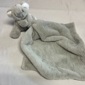 Kelly Toys - NWOT - Gray Plush lovey security Blanket with koala rattle